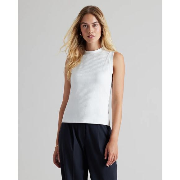 Rhone Snow White Modern Rib Tank - Picture 1 of 6